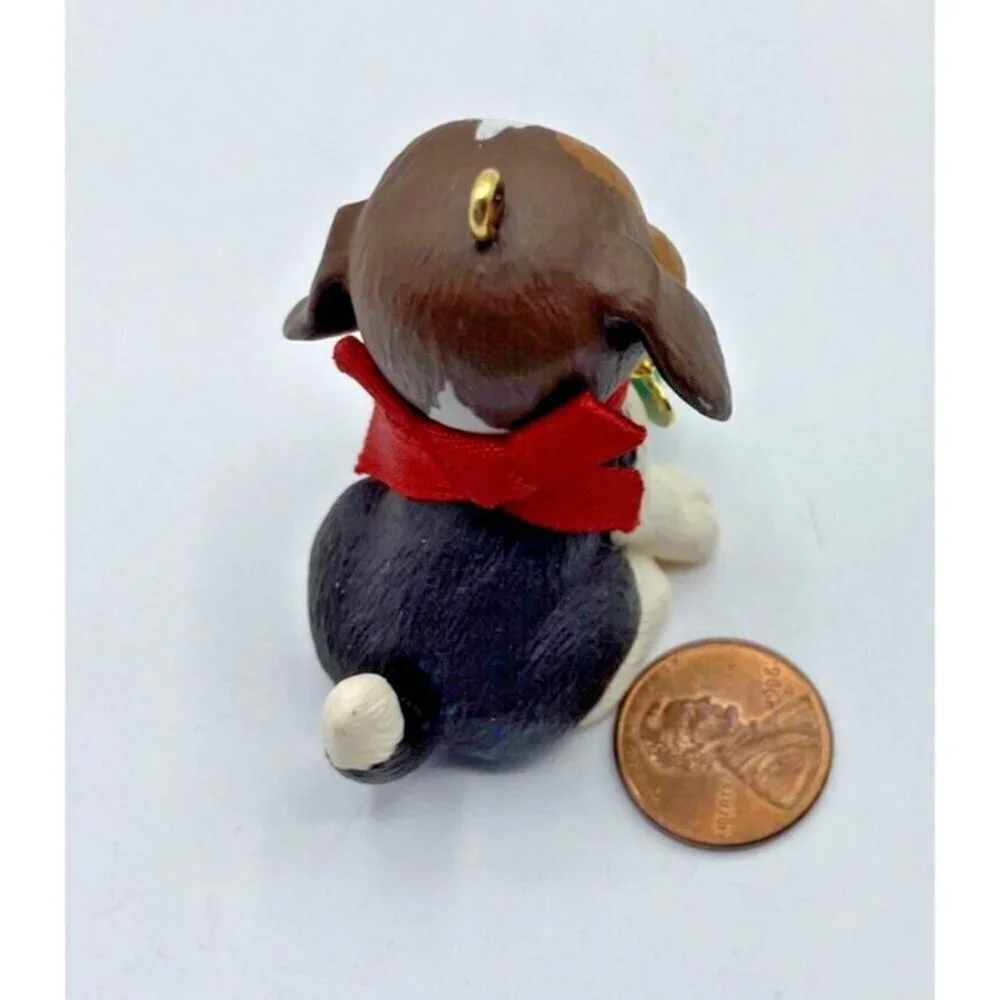 Hallmark Christmas Ornaments Lot 4 Puppy Love Jesus Loves Me Stocking 90s 2001